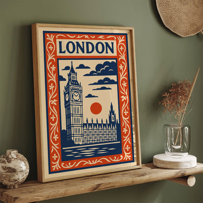 London England Big Ben Cityscape Poster