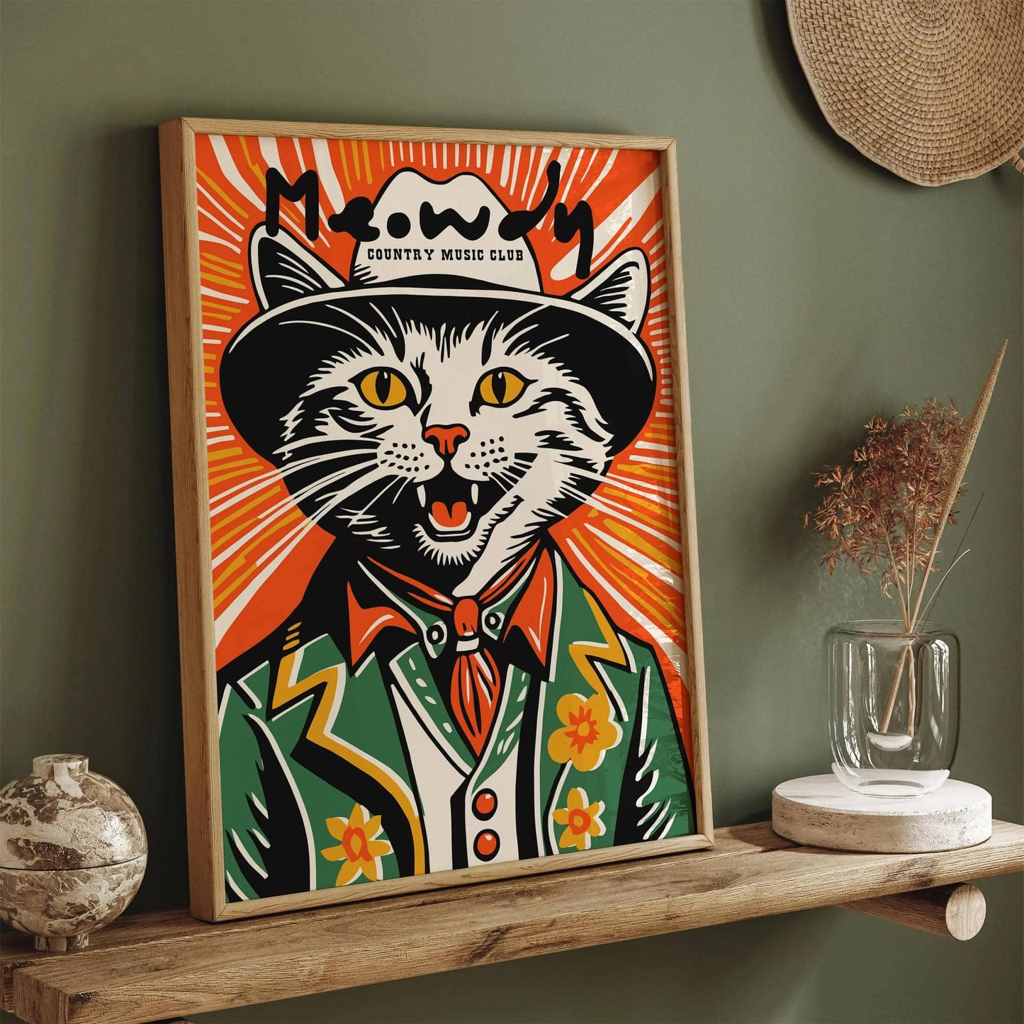 Meowdy Country Music Club Poster