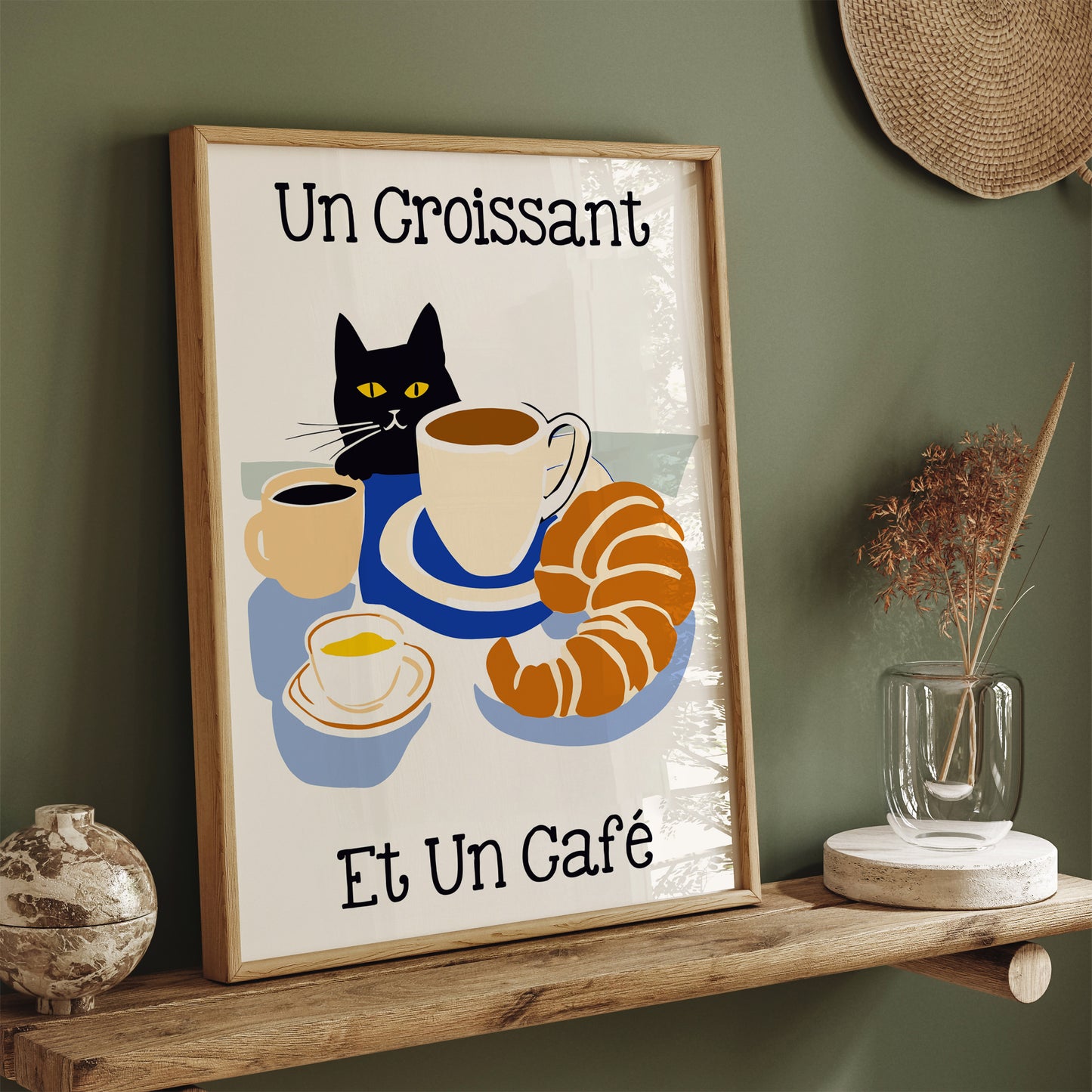 Un Croissant - French Breakfast Cute Poster