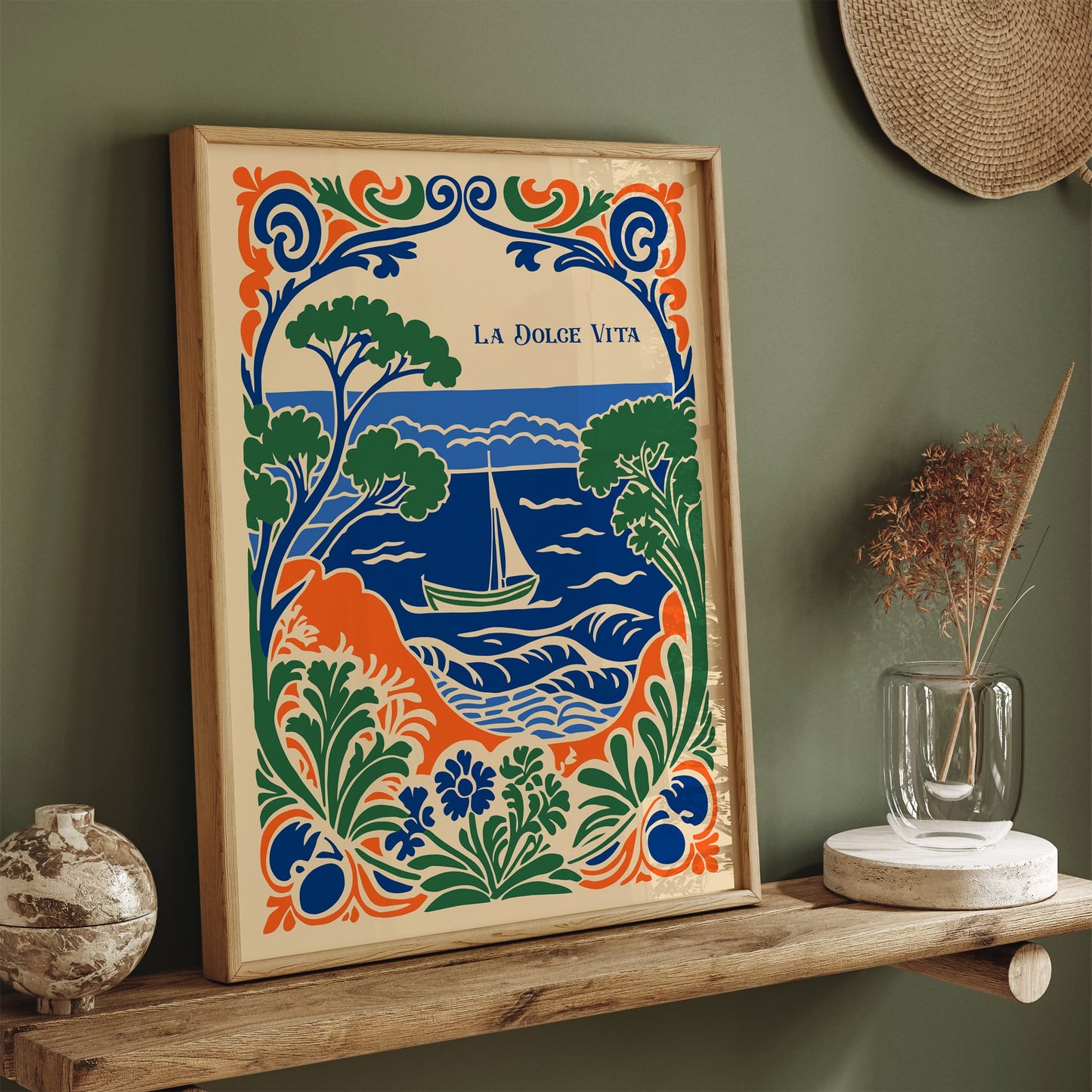 La Dolce Vita Poster Nautical Scenic Print