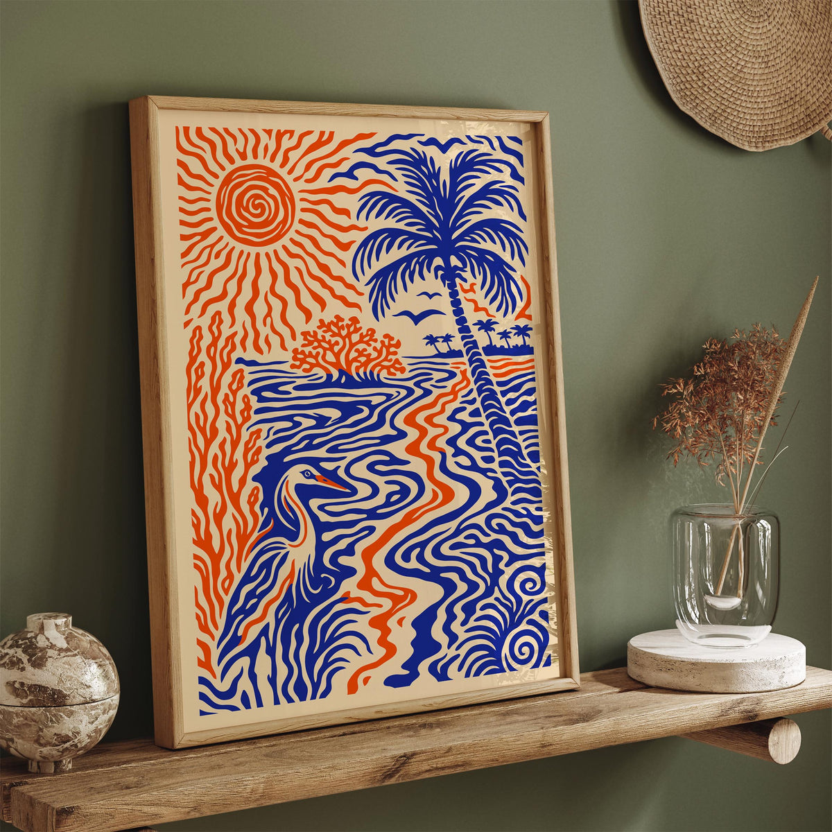Florida Abstract Landscape Art Poster