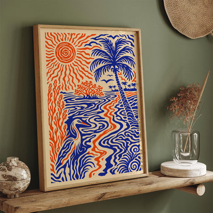 Florida Abstract Landscape Art Poster