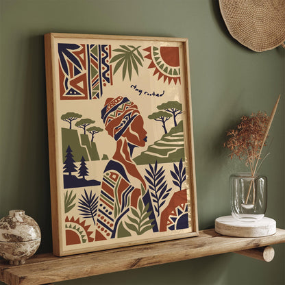 Stay Rooted Afrohemian Poster