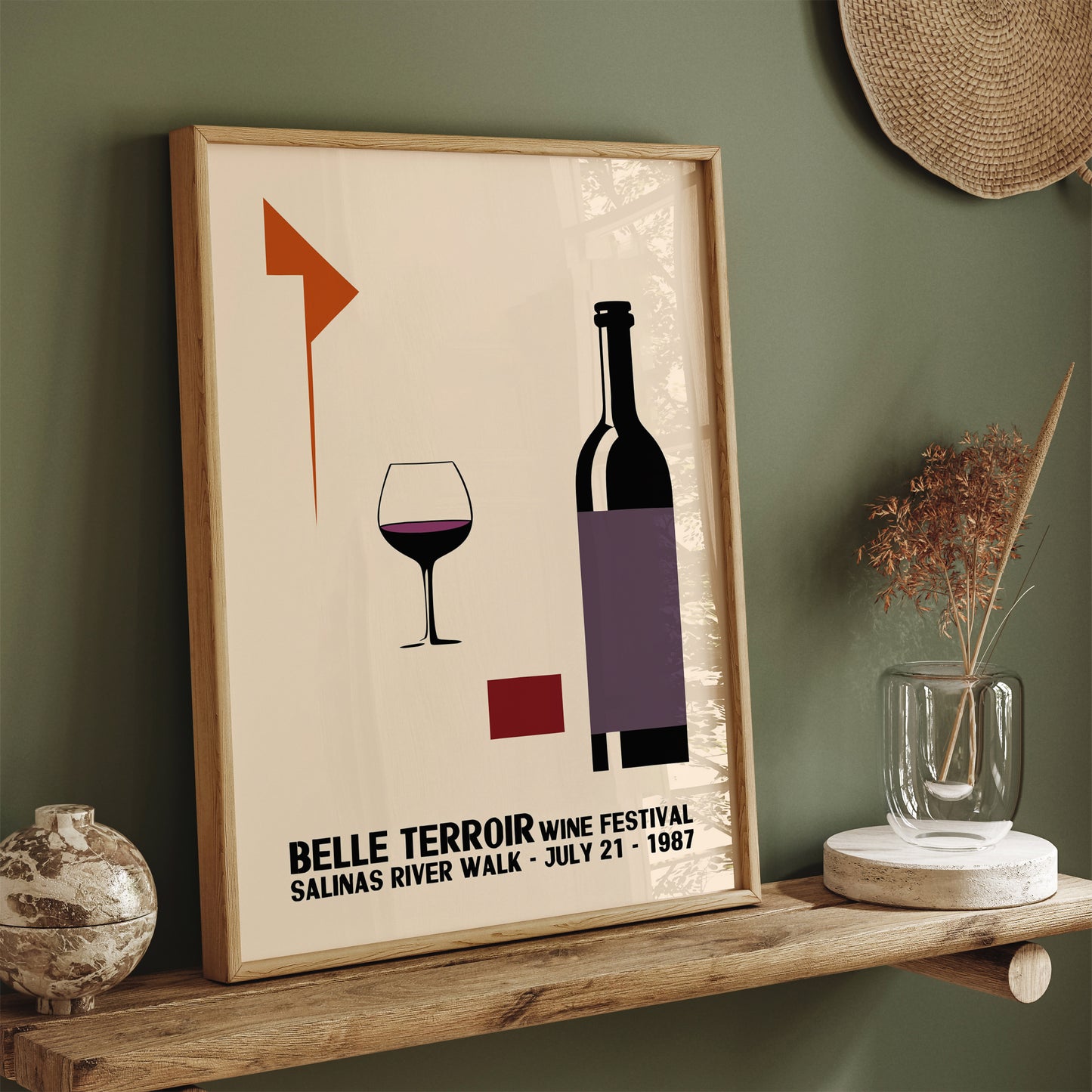 Belle Terroir Wine Festival 1987 Retro Poster