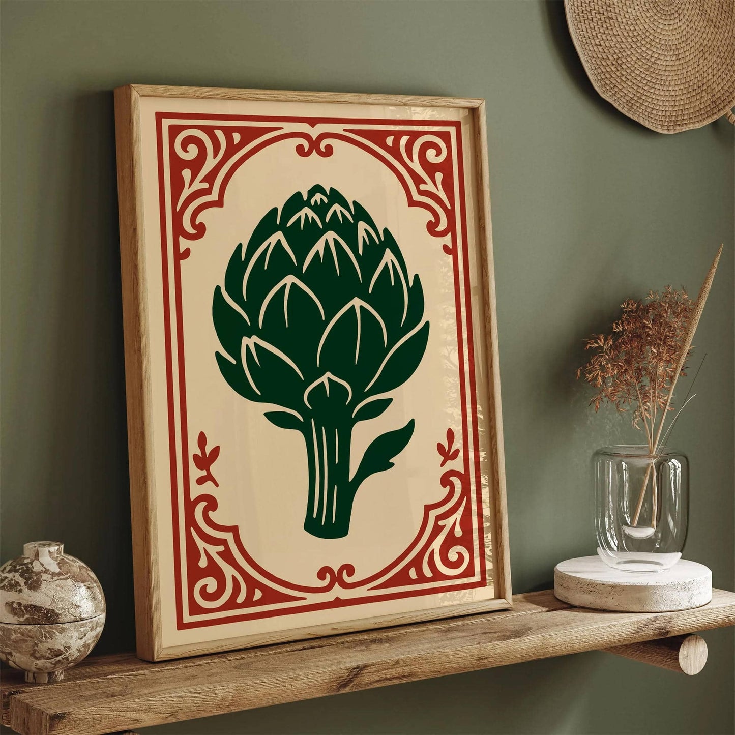 Rococo Artichoke Print - American Kitchen Wall Art