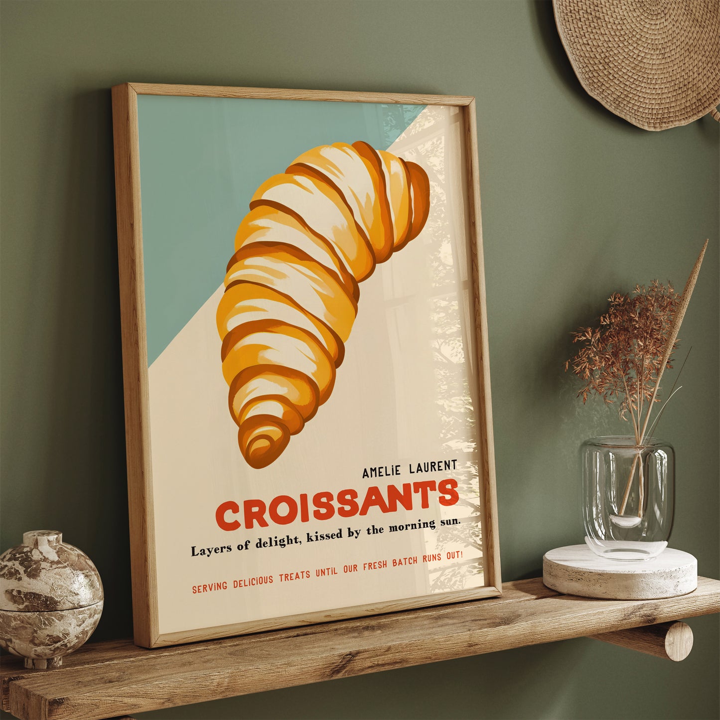 Fresh Croissants Bakery Poster