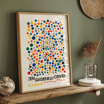 Zen Gardens Japanese Dots Poster