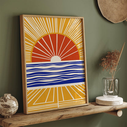 Retro 70s Sunset Art Print