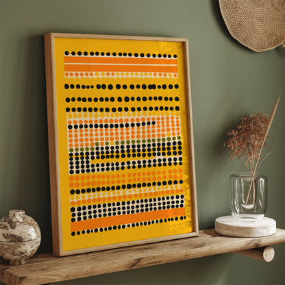 Mid-Century Dots Abstract Poster