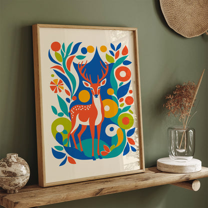 Wild Animal Cute Deer Poster