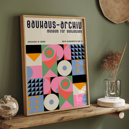 Bauhaus Archive Pink and Blue Poster