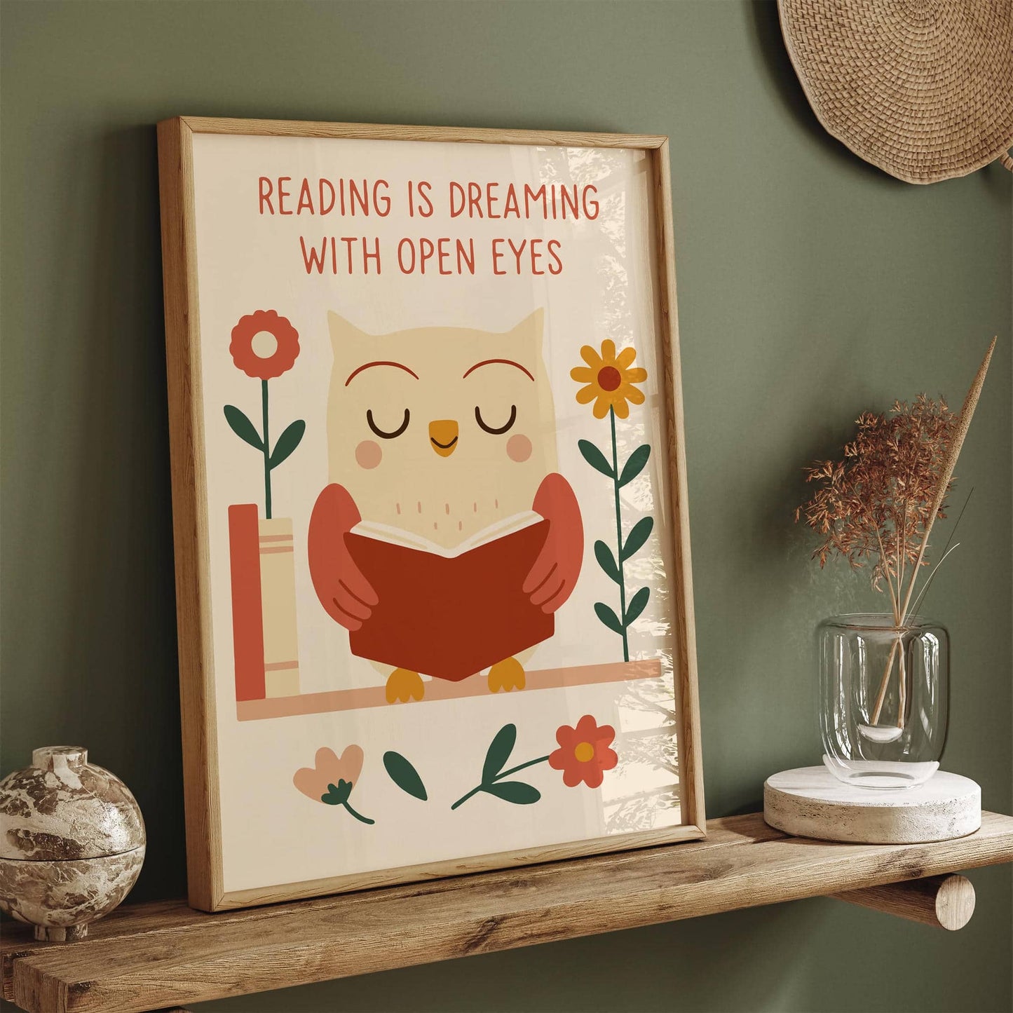 Reading is Dreaming with Open Eyes Poster