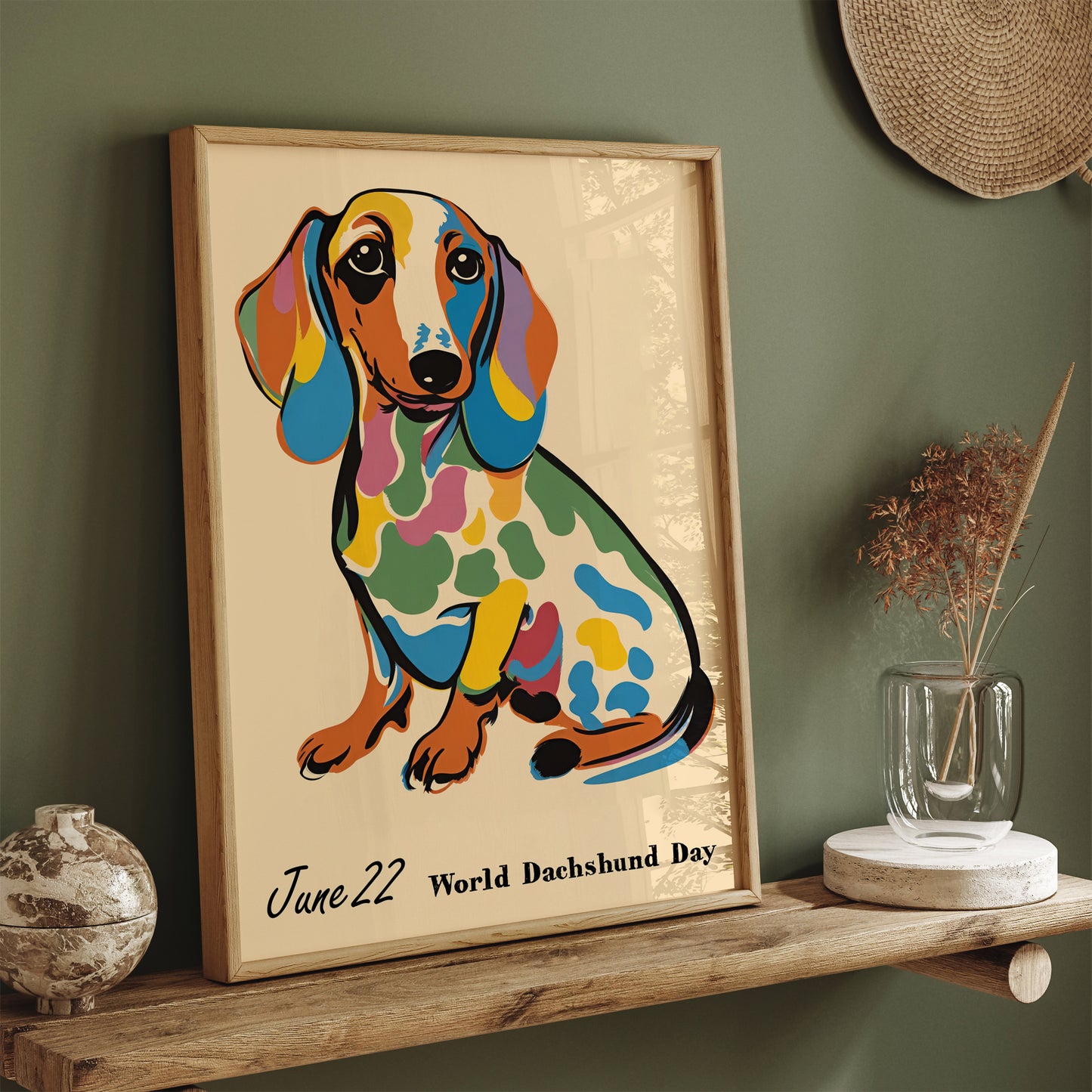 World Dachshund Day Colorful Poster