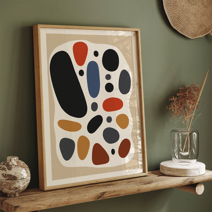 Abstract Boho Stones Poster