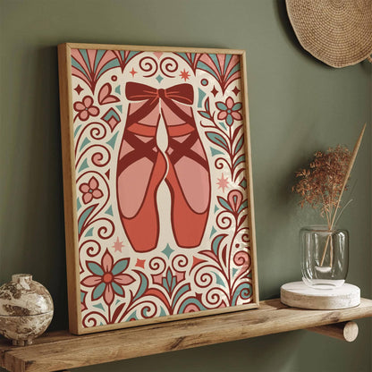 Elegant Ballet  Pointe Shoes Art Print