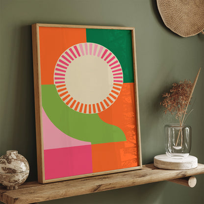 Mid Century Modern Colorful Print 2024