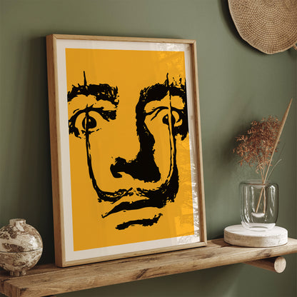 Yellow Pop Art Salvador Dali Poster