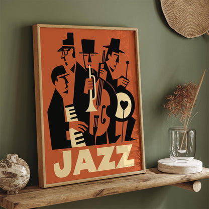 Jazz Night Music Poster - Retro Music Club Wall Art Decor