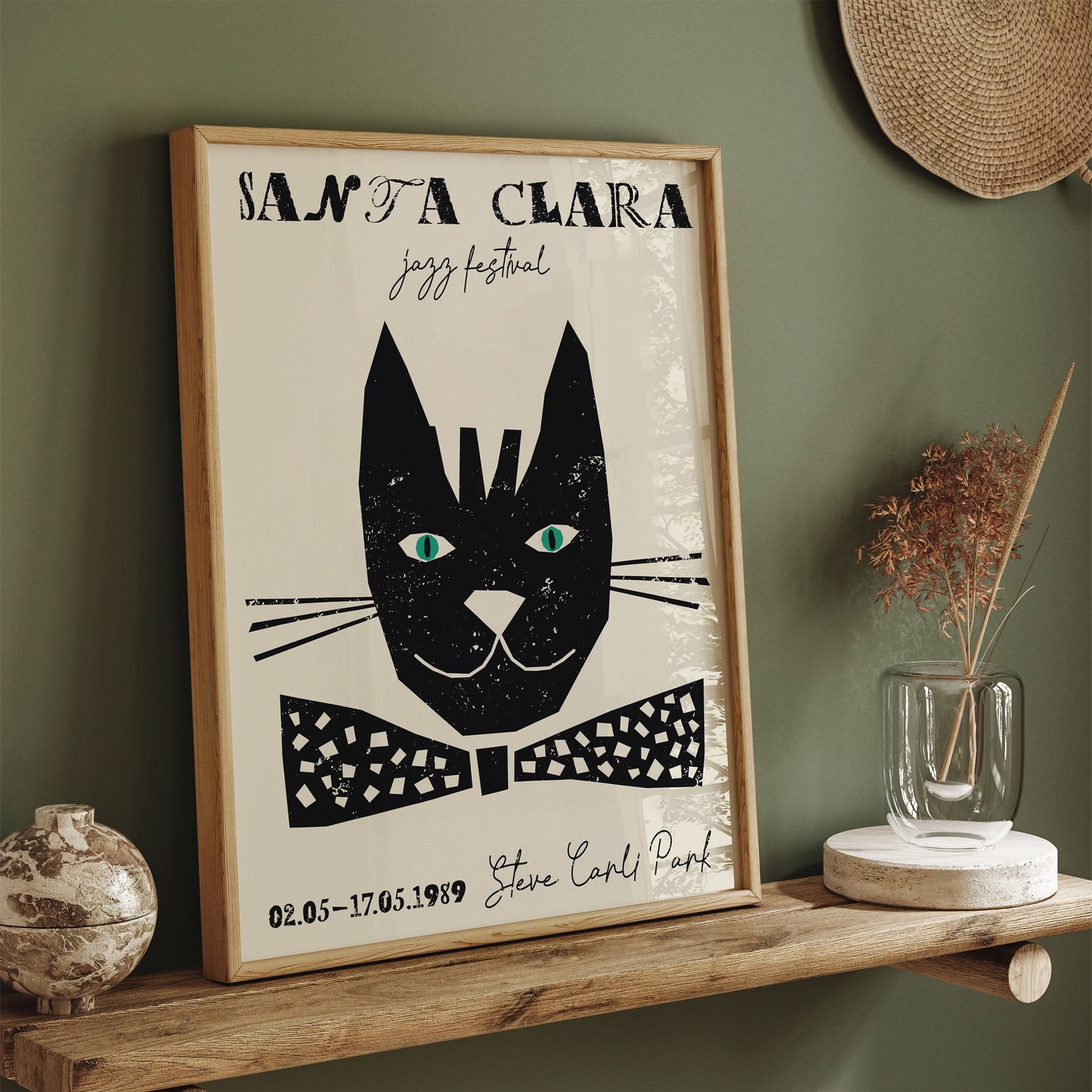 Santa Clara Jazz Cat Festival Poster