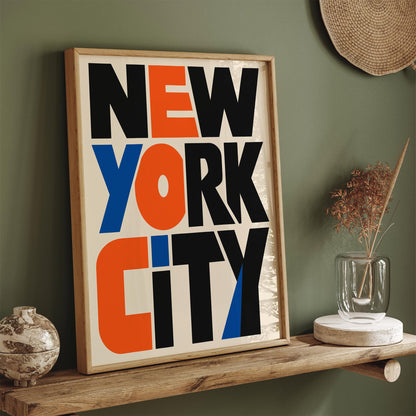 New York City Typography Poster – NYC Wall Art