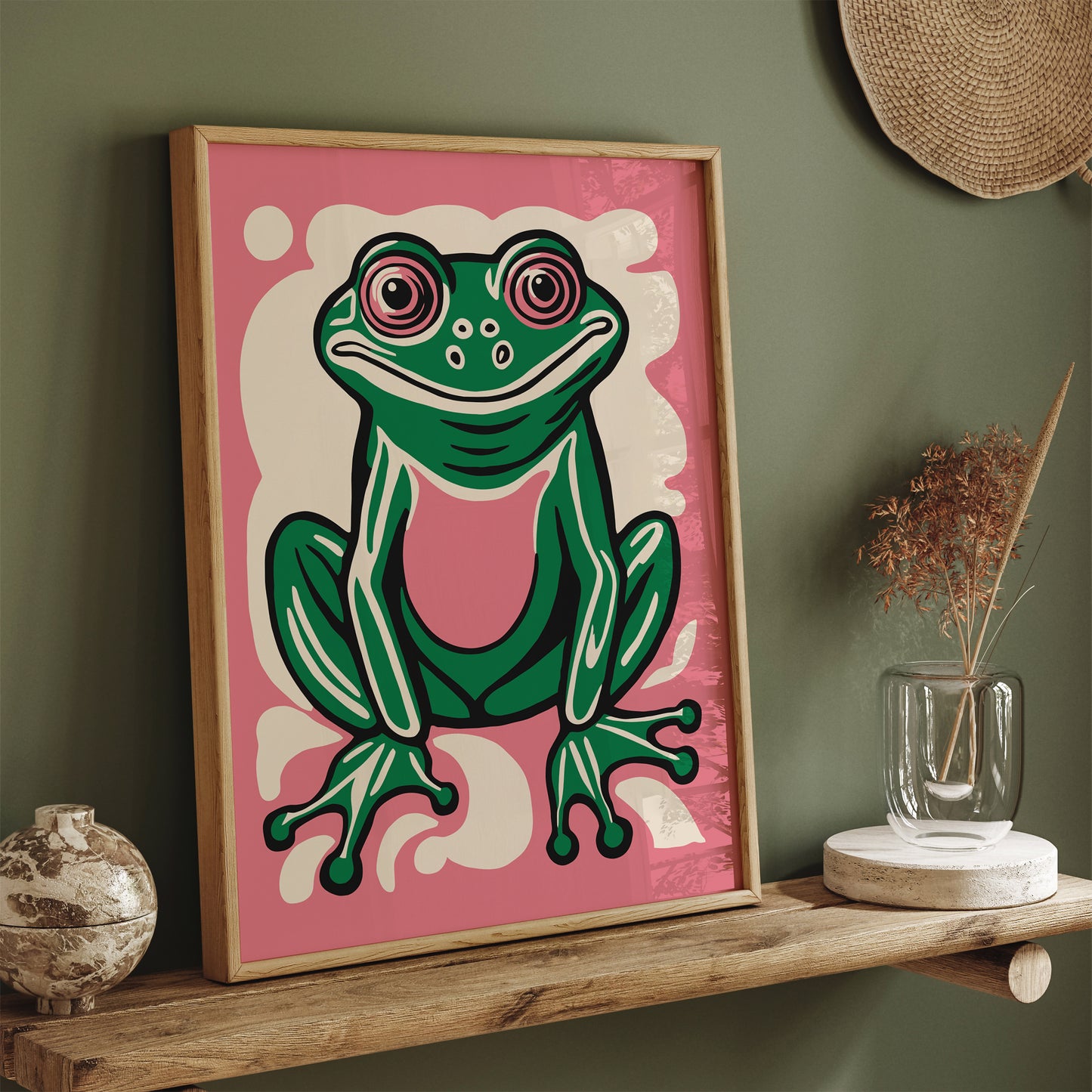 Funny Cute Pink Frog 2024 Poster