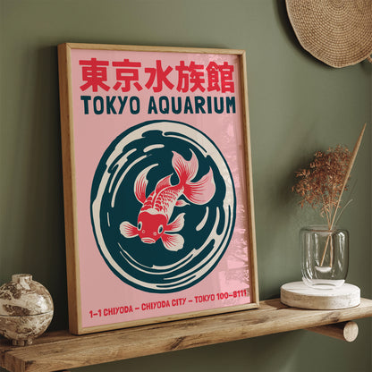 Tokyo Aquarium Pink Poster