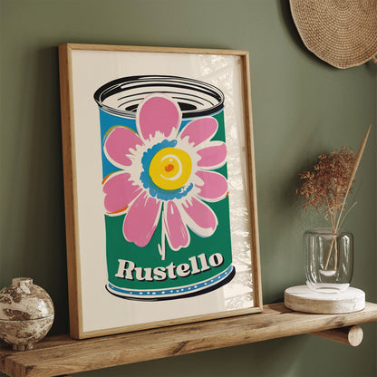 Rustello Pop-Art Floral Can Poster