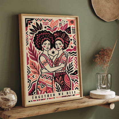 Together We Rise Sisterhood Poster