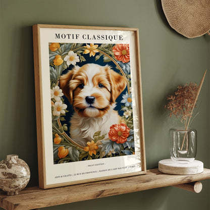 Art Nouveau Style Puppy Dog Wall Art