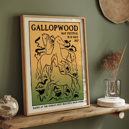 Gallopwood Vintage Horse Racing Poster