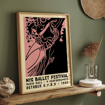 Vintage Ballet NYC Poster - 1992 Pink