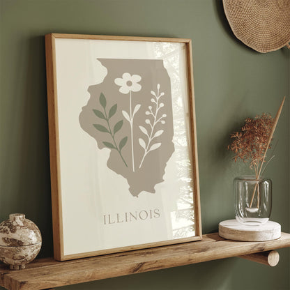 Illinois Minimalist Travel Poster