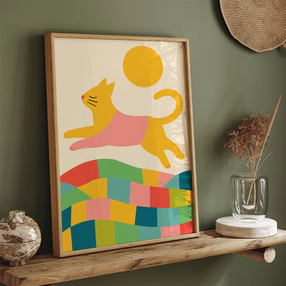 Cute Colorful Cat Poster