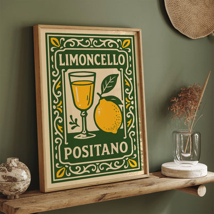 Limoncello Positano Poster – Italian Travel Wall Art