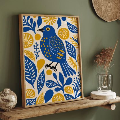 Blue Bird Papers Nature Art Print