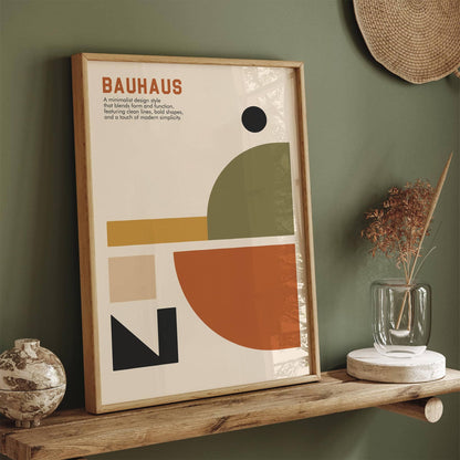 Bauhaus Definition Poster - Geometric Minimalist Art Print