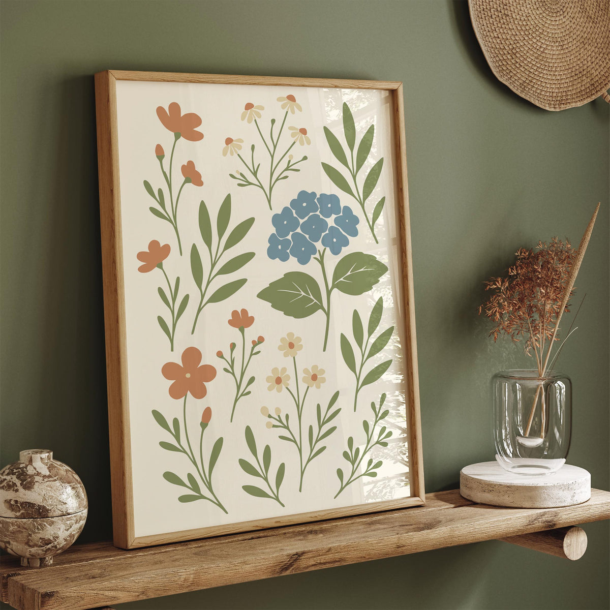 Vintage Floral Grandmother Poster