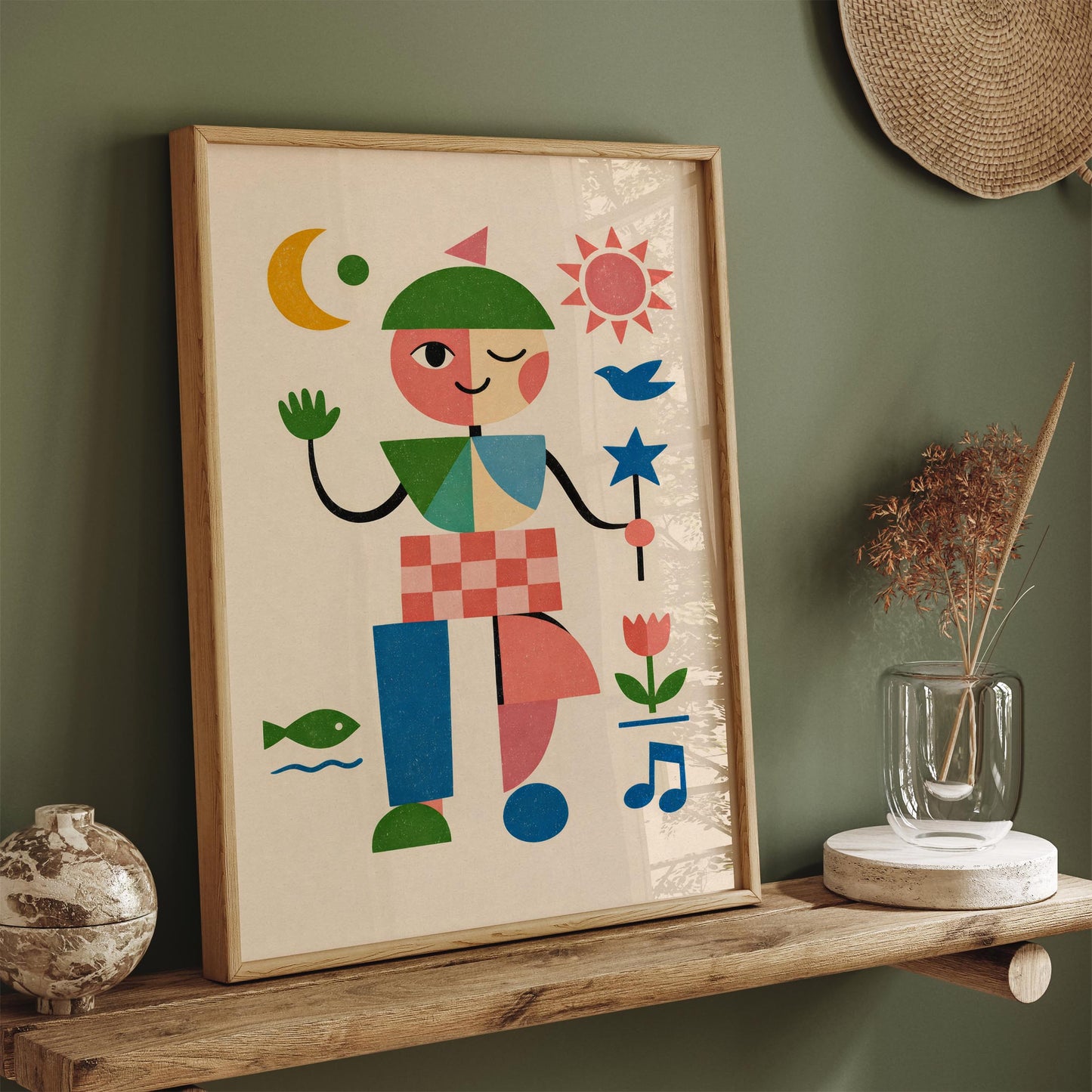 Paul Klee Inspired Abstract Modern Wall Art Print