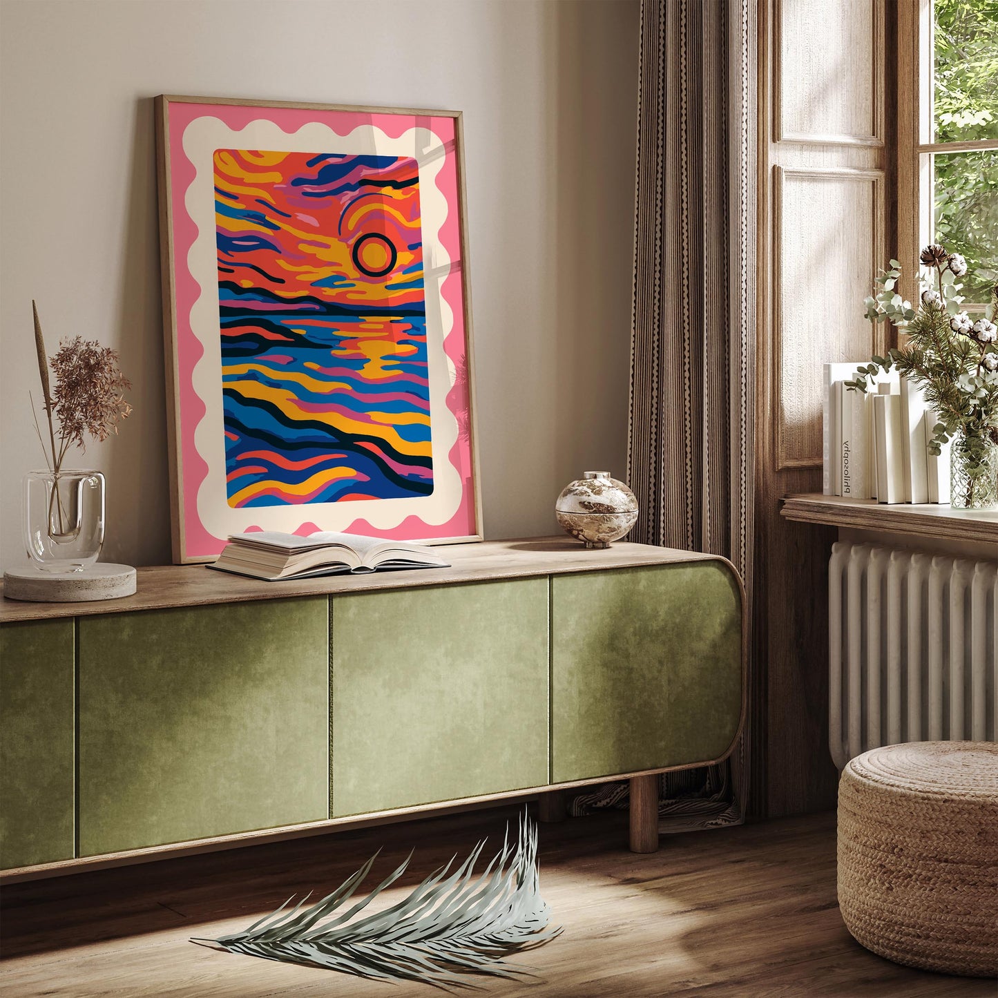 Vibrant Colorful Sunset Poster