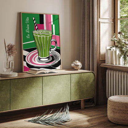 Green Matche Drink Kitchen Poster