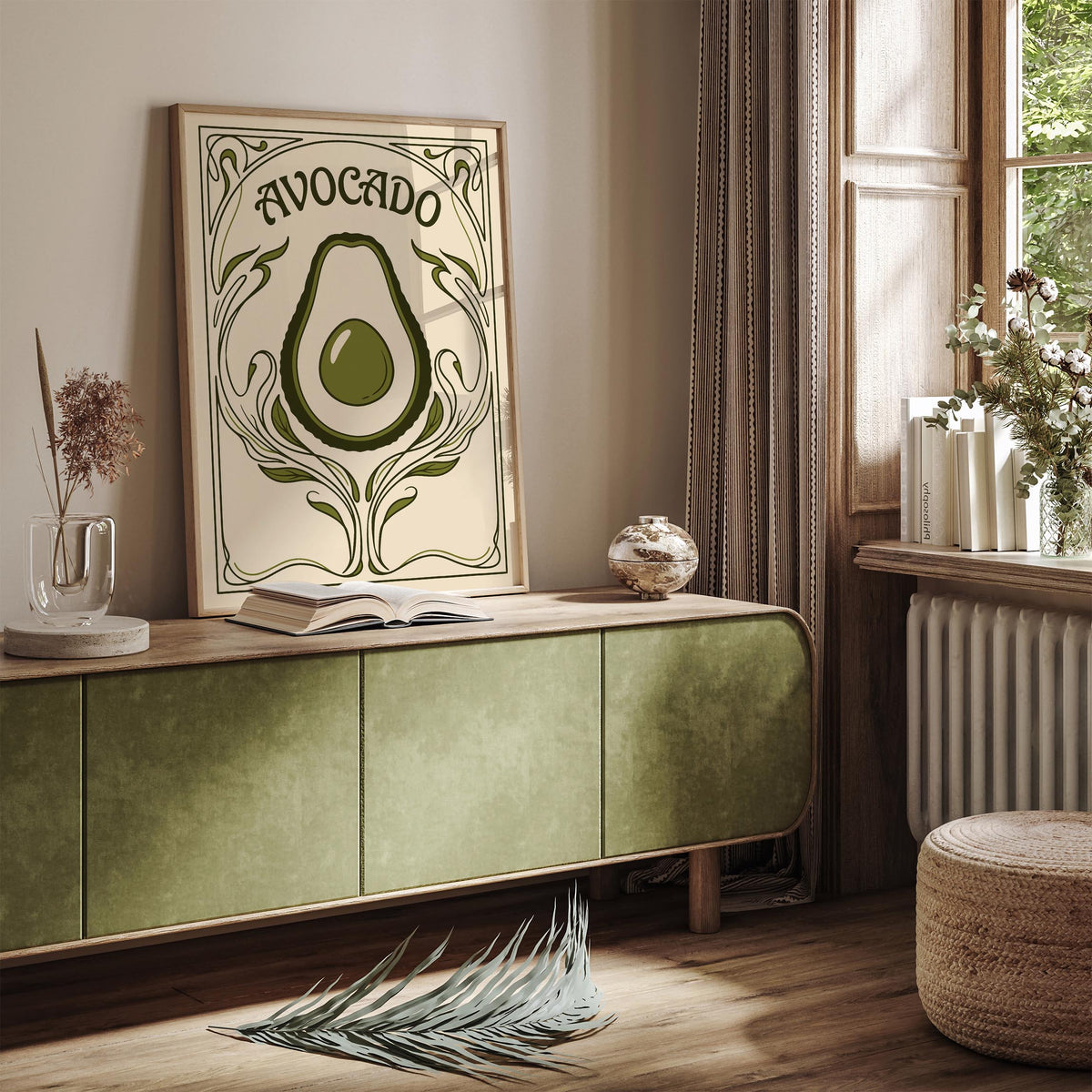 Green Avocado Kitchen Poster