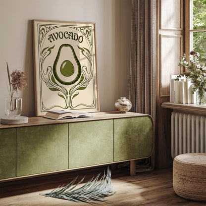 Green Avocado Kitchen Poster