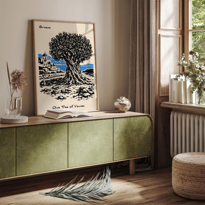 Olive Tree of Vouves Greece Poster