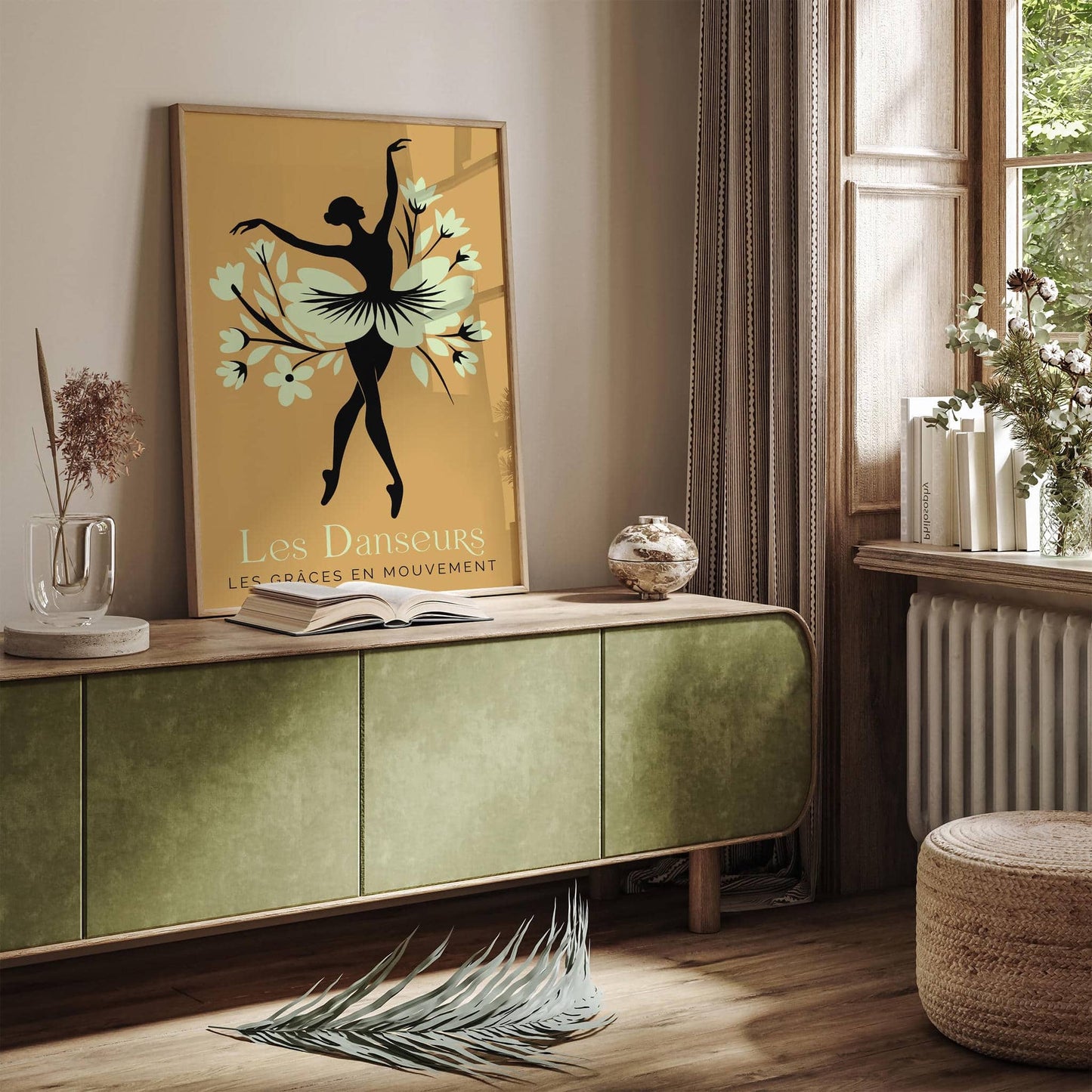 Mustard Yellow & Lime Cream Ballet Poster