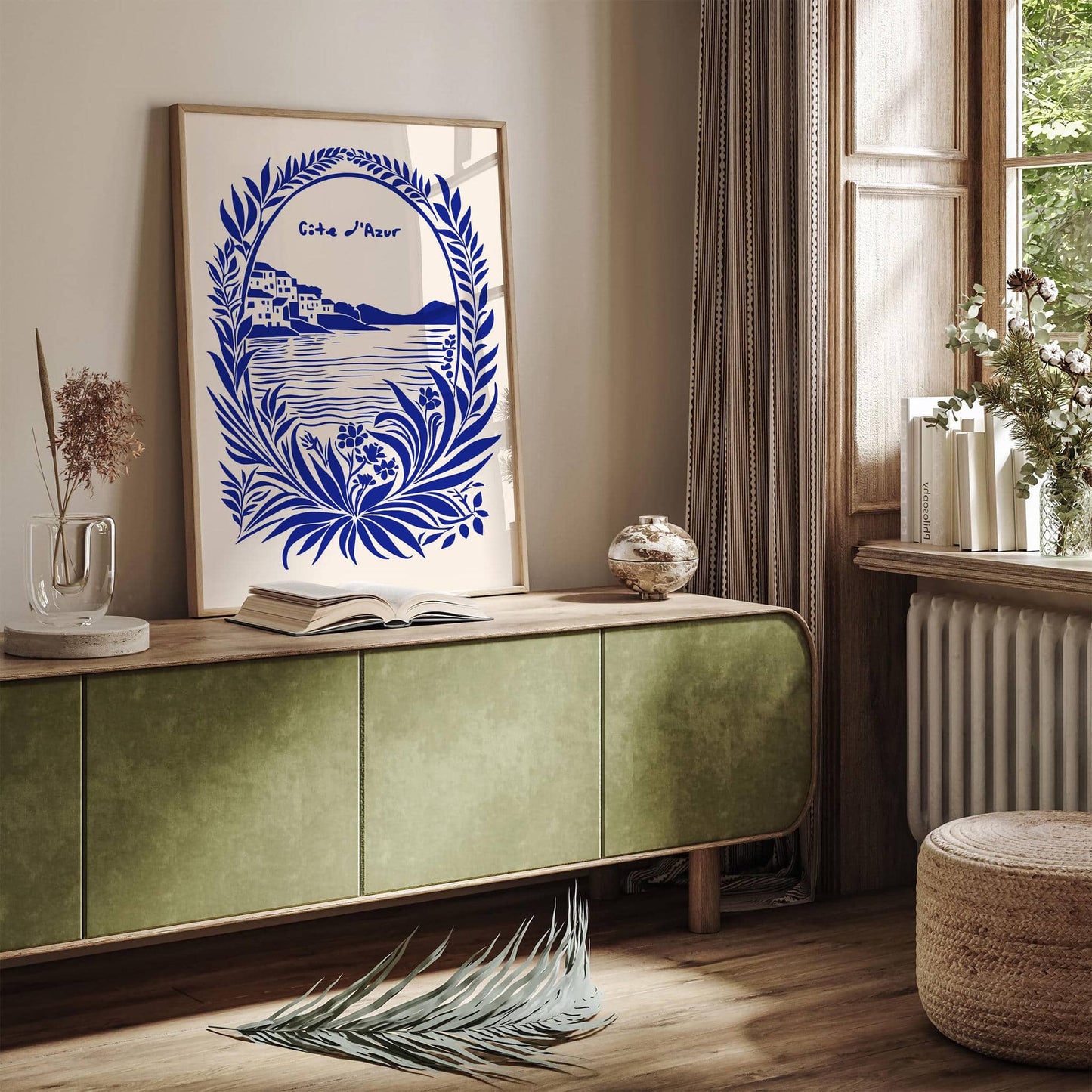 Cote d Azur French Blue Travel Art Print