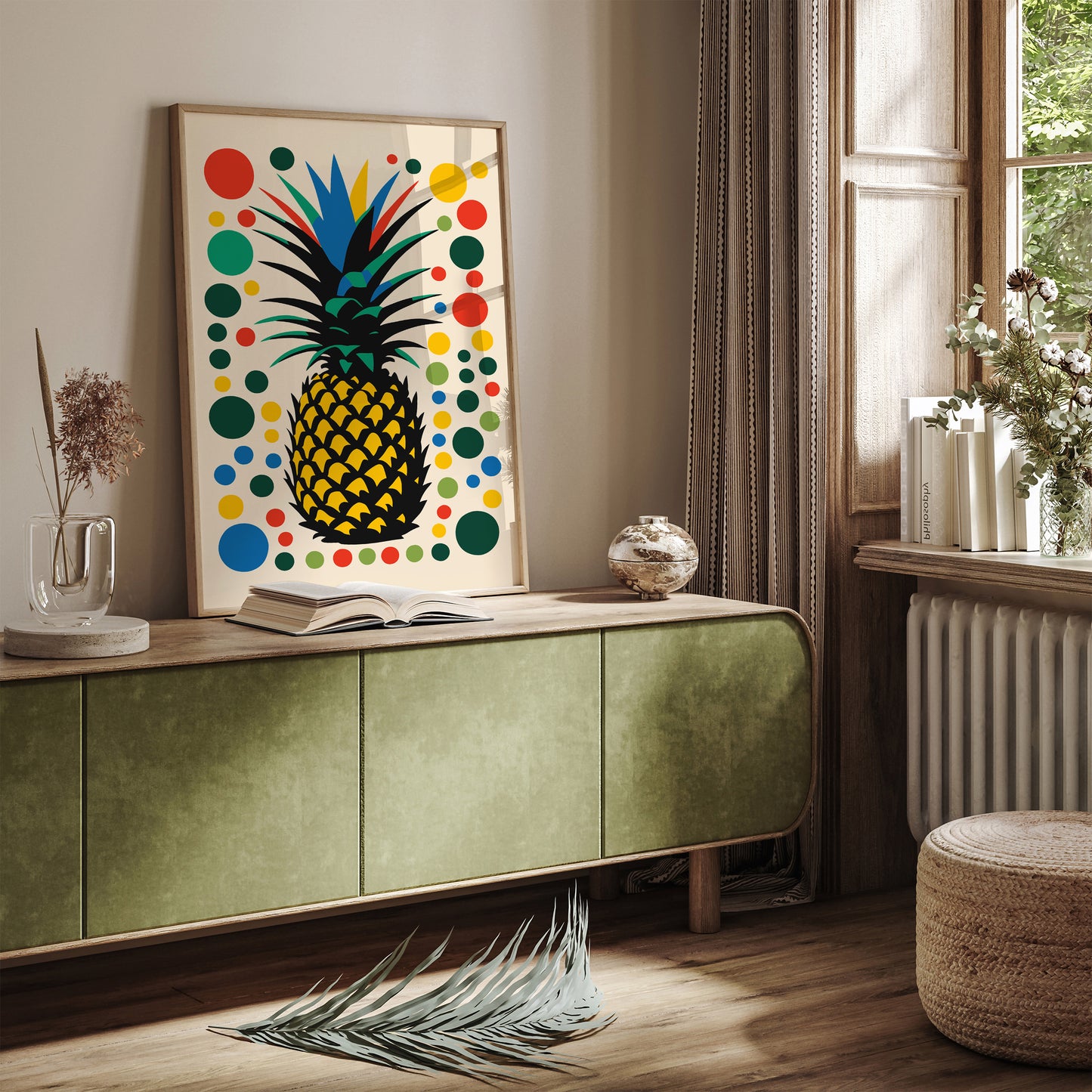 Colorful Pineapple Cozy Kitchen Wall Art