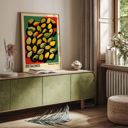 Pistachios Retro Wall Art Poster