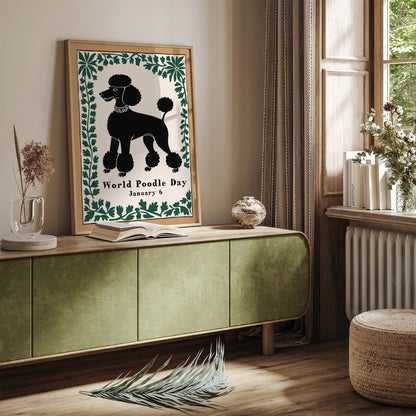 Poodle Dog Day Vintage Poster