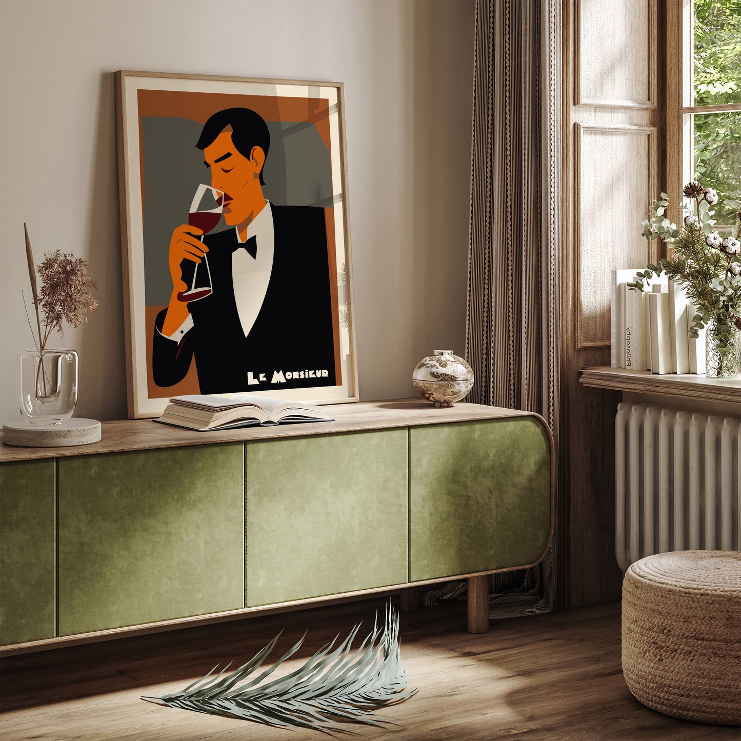 Le Monsieur French Wine Poster