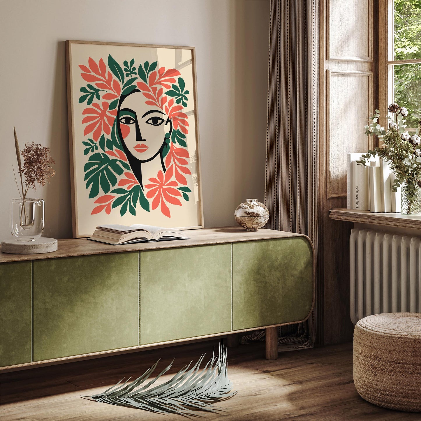 Girl in the Jungle Poster – Tropical Nature Wall Art Print